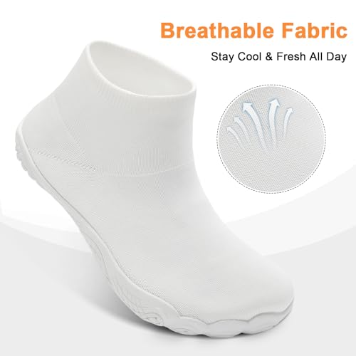 Image of Barefoot Socks Shoes for Women Men | Wide Toe Box, Zero Drop Feel, Slip-On Sock Fit, Durable Rubber Sole, Removable Insole, for Gym, Beach, Travel, Outdoors