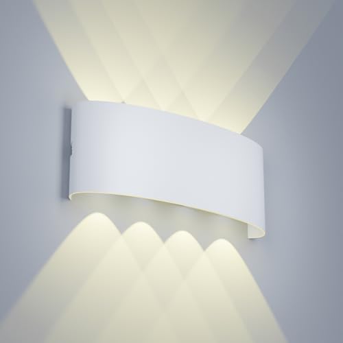 Migliori applique da parete potenti e molto luminose Voltix Applique da Parete LED 24W 2400LM Lampada da Parete Impermeabile per Interni ed Esterni – Lampade da Parete per Interni per Camera da Letto, Soggiorno (Bianco Naturale - 4000K-B, 24W)