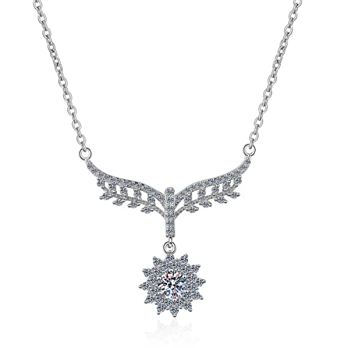 Collier moissanite fleur en argent, le cadeau idéal pour marquer un moment