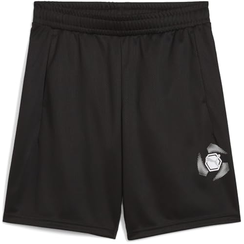 PUMA Active Sports Graphic Poly Shorts B, Pantaloncini Lavorati a Maglia Bambino, PUMA Black,