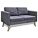 vidaXL Sofa 2-Sitzer Dunkelgrau Stoffsofa Polstersofa Loungesofa Sitzmöbel