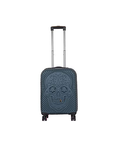 Preisvergleich Produktbild CCS Skull 8 Rollen Kabinentasche Koffer Reisegepäck Tasche Trolley Handgepäck Handgepäck Hartschalentasche leicht petrol klein