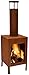 Terrassenofen Gartenofen Gartenkamin Terassenkamin Feuerstelle Terrasse Heizung Garten Ofen Metall Rost 100cm