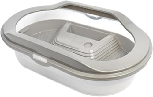 Citybaby タートル水槽 大型カバー付き 水替え簡単 3層構造 脱走防止 透明 軽量 通気性 ウミガメ飼育セット (B,特大サイズ)