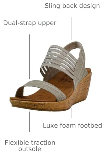 Image of Skechers Women's Beverlee Smitten Kitten Wedge Sandal