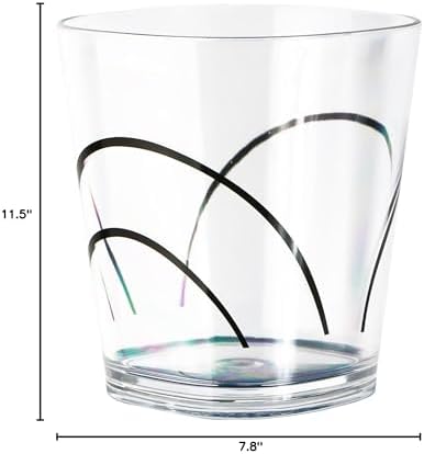 Corelle Coordinates Simple Lines Acrylic Square Rock Glasses, 14-Ounce, Set of 6