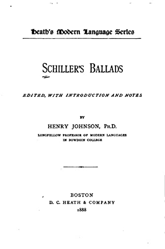 Schiller's ballads 1519615949 Book Cover