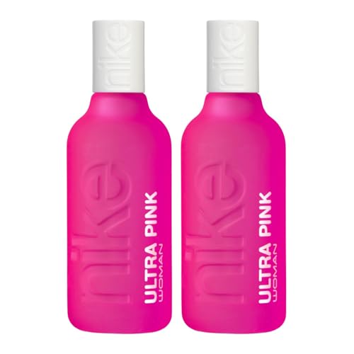 NIKE - Ultra Pink 2x100 ml, Colonia Mujer, Pack 2, Perfume Formato Spray, Eau de Toilette Natural y Femenina, Aroma Oriental Gourmand, Fragancia Fresca