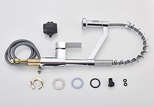 Miniatura 7 de Faucets - Grifo de fregadero de cocina para bar, granja, comercial, grifo de cocina extraíble de latón, grifo mezclador de fregadero de recipiente,