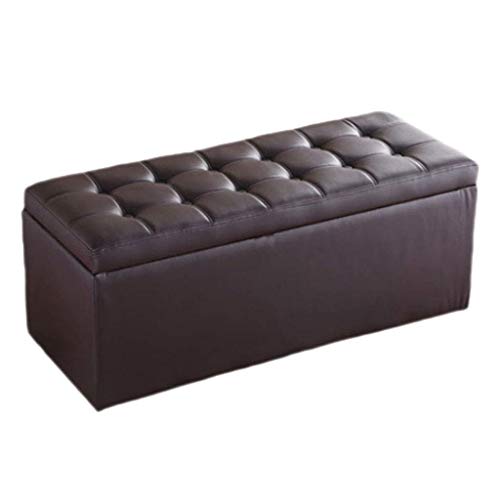 Footstool Bench Storage Ottoman Storage Chest Fashion Pouffes Sofa Bench Seat Space Saving Max Load 300kg Stool (Size : 80 * 40 * 40cm)