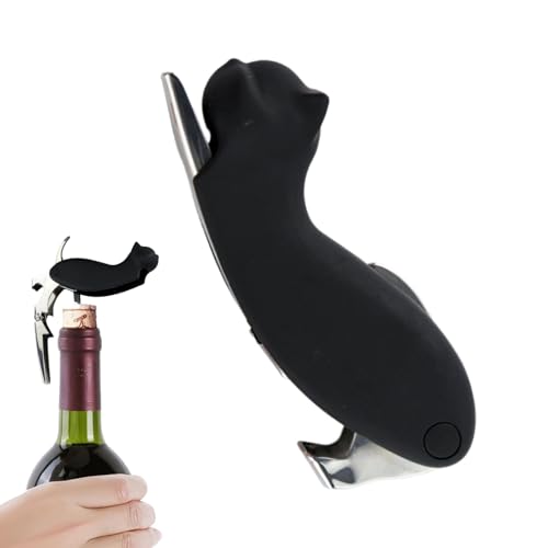 Wine Bottle Opener - Cat Shaped Bottle Opener Wine Corkscrew, Kitchen Gadget For Winee And Beer Bottles, Fun Cat Design Corkscre