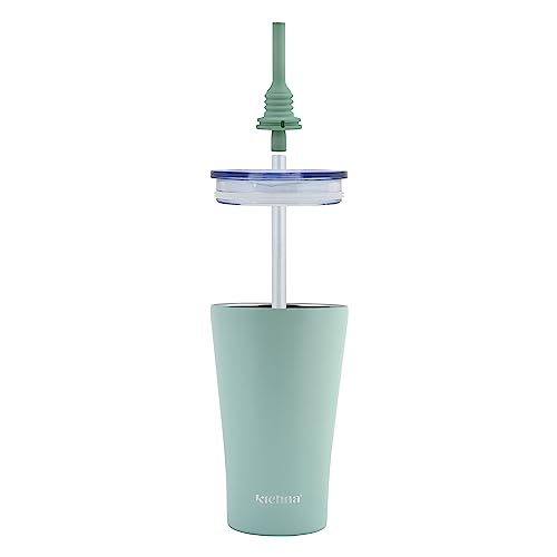 Kichna The Sipper Double Walled Stainless Steel Coffee, Water Tumbler 550ml, Pistachio Green, 550 ml - Image 4