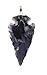Halskette Pfeilspitze aus Obsidian (Game of Throne), 4 cm, Arrow schwarz und silber, mit Lederband … (geld)