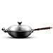 YUEYUEZH - Elektryczny Elektryczny Woknon-Stick Wok z pokrywą zaawansowaną twardą anodowaną nonstick wok (rozmiar: 36) (Size : 32)