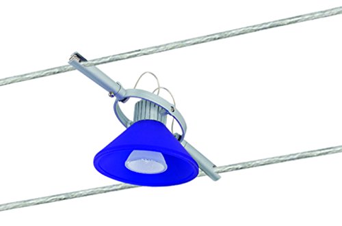 Preisvergleich Produktbild 7040 Paulmann Seil Zubehör Wire System Light&Easy Spot Verre blau 1x35W GU4 Titan / Blau 12V Metall / Glas