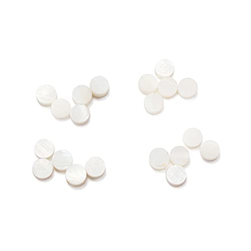QIEIEI 20Pcs 3X2Mm Natural White Mother of Pearl Shell Inlay Fingerboard Fretboard Dots for Guitar Bass Ukulele-Banjo