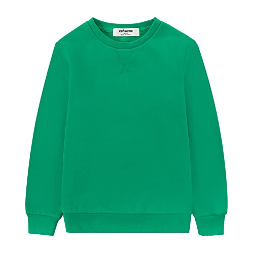 Kid Nation Kids Slouchy Soft Brushed Fleece Casual Basic Crewneck Sweatshirt for Boys or Girls 4-12 Years