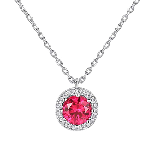 Collier rubis véritable et son pendentif cercle en or massif pour un éclat d'exception