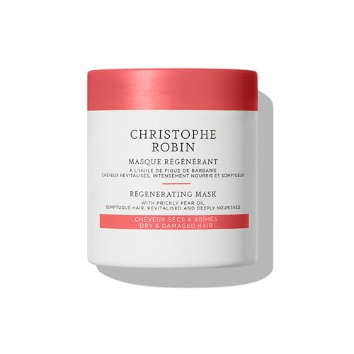 Christophe Robin Regenerating Mask with Prickly Pear Seed Oil for Dry, Damaged and Chemically Treated Hair 75ml, Travel Size Christophe Robin Regenerating Mask with Prickly Pear Seed Oil for Dry, Damaged and Chemically Treated Hair 75ml, Travel Size