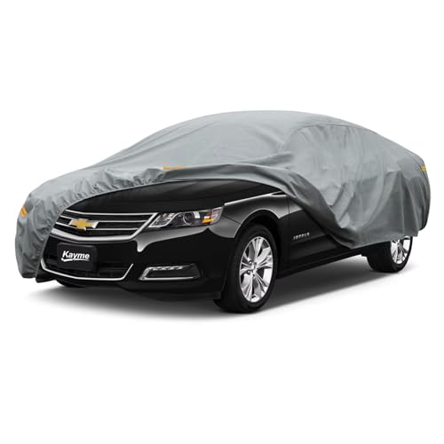 Image of Kayme Heavy Duty Car Cover Custom Fit Chevrolet Impala Waterproof All Weather for Automobiles, Full Exterior Covers Sun Rain UV Protection.（Deliver About 3-10 Days）