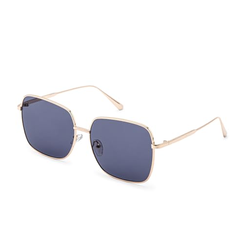 Image of Intellilens | Branded and Stylish Sunglasses | 100% UV Protected | Light Weight, Durable, Premium Looks | Men & Women | Black Lenses | Square | Medium