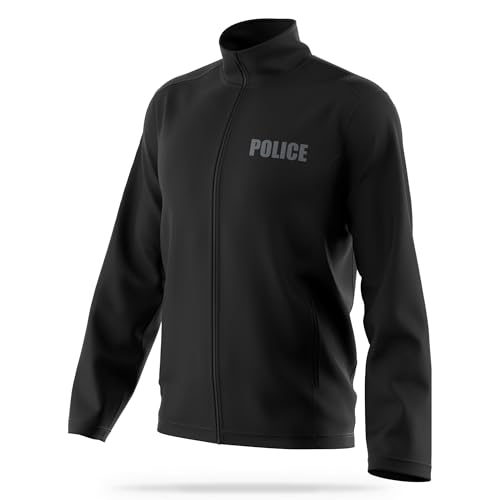 Police Soft Shell Jacket - USA Patriotic Apparel - Poly & Spandex Blend for Odor Free & Moisture-Wicking Comfort3