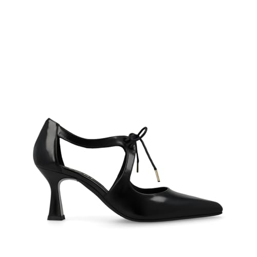 Lodi Zapatos de Salón para Mujer. Diseño Sencillo y Elegante. Inspiración en Baile de Salón. Confeccionados en Piel Punta Afilada y Escote Redondeado. Serie GINOL-PI. Color Negro.