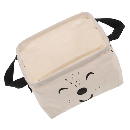Hohopeti Waterproof Cartoon Storage Basket Flannelette Organizer Box Multi-color Lint Container Storage Organizer