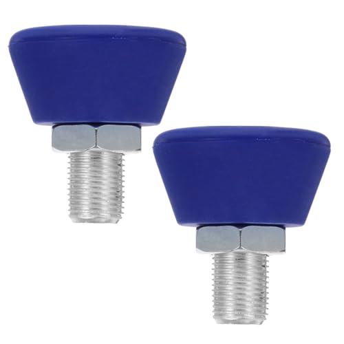 Outanaya Roller Skate Toe Stop Pads 5/8 Inch Bolt 2 Pack Blue Rubber