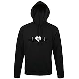 shirt84 Friesland FRI Nummernschild Herzschlag Männer Kapuzen Hoodie Schwarz XS