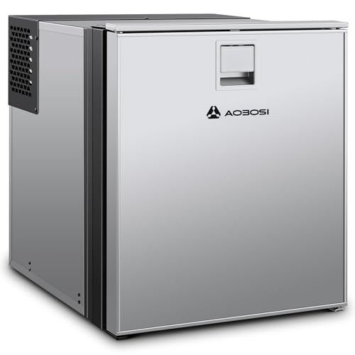 AAOBOSI 60L Frigo Portatile, Frigo Da Campeggio con Luce LED, 12/24V DC, Grande Capacità, Temperature Fino a 0°C, Per...