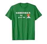 Nebraska The Good Life Vintage Road Sign T-Shirt