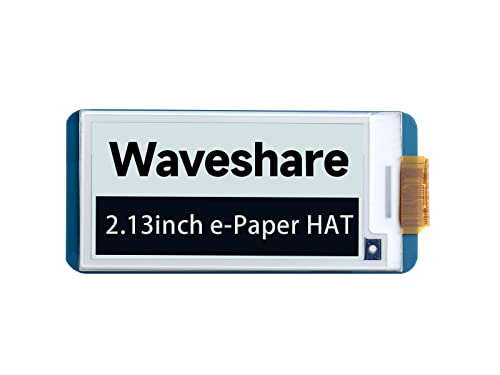 Waveshare 2.13 Inch e-Paper Display HAT 250x122 Resolution E-Ink Screen Electronic Paper Module with Embedded Controller Partial Refresh for Raspberry Pi/Jetson Nano/Arduino,Support SPI Interface