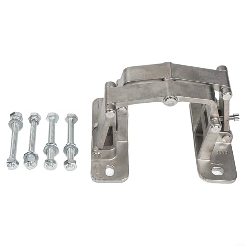 Charnière de porte robuste en acier inoxydable argenté, capacité 200 kg et ouverture à 180°