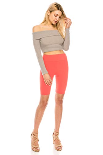 Image of ALWAYS Women's High Waist Bike Shorts - Athletic Workout Tummy Control Stretch Running Yoga Pants