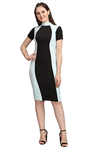 Image of PURVAJA Women's Corduroy Bodycon Knee-Length Cocktail Dress