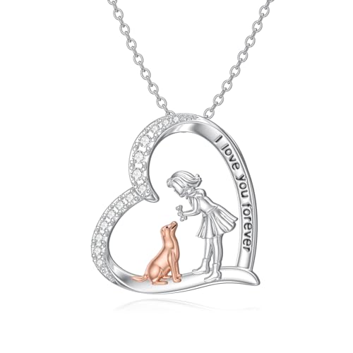 Collier pendentif chien anti-allergie en argent pour femme