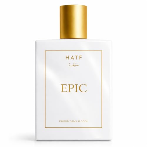 Parfum sans alcool au musc halal – Eau de parfum unisexe longue tenue – Fabriqué en France – Parfum de luxe éthique – 100 ml – HATF- Collection EPIC