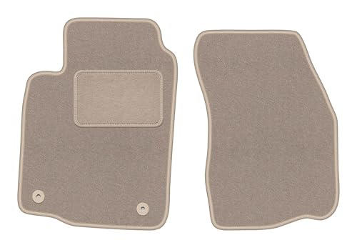 Alfombrillas delanteras de coche para Mitsubishi Colt CJO, protección de terciopelo beige, 2 ud
