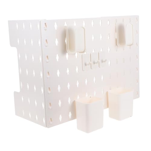 Cabilock Quick Install Wall Storage Rack Plastic Pegboard for Accessories Bathroom Organizer