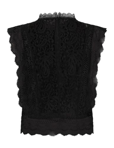 ONLY Damen Onlkaro S/L Lace Top WVN, Schwarz, XS – Ansicht 3