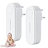 2PCS Ionic Air Purifier Plug In UK, 2025 New Plug In Air Purifiers For Home, Instant Air Purification, Suitable For Bedrooms, Toilets, Living Rooms, Bathrooms, Closets, And Pet Rooms (White)