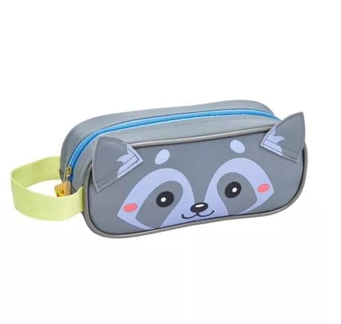 Estojo Escolar Infantil com Zíper, Estampa de Animais, Zoop (BICHINHO ROXO)