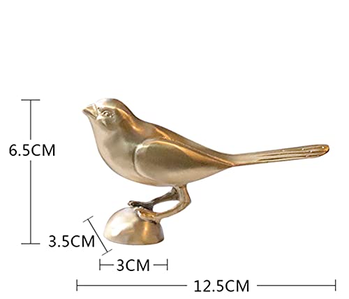 Statue d'oiseau en cuivre véritable pour une décoration de salon chic