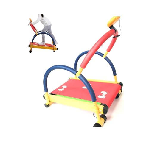 Image of Kids Non-Motorized Treadmill with Adjustable Incline,Led Display,and Safety Handle for Indoor Exercise and Fun,S