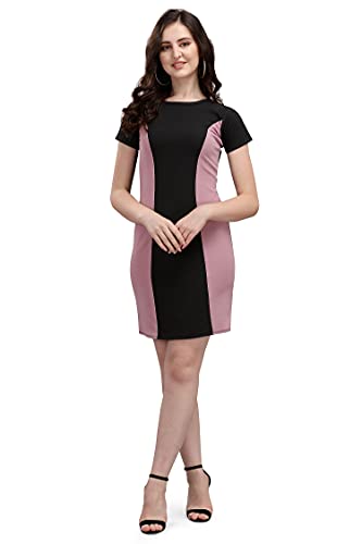 PURVAJA Women’s Bodycon Knee Length Dress(Lucy-116-LV-BL_Light Violet_X-Large)