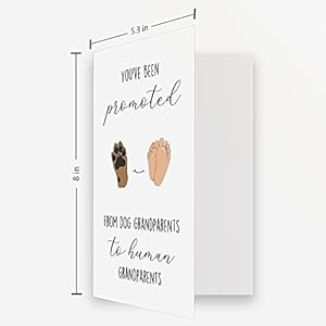 OJsensai Funny Pregnancy Announcement for Grandparents, Cute Pregnancy Revel Card for Grandparents, Promoted from Dog Grandparents To Human Grandparents OJsensai Funny Pregnancy Announcement for Grandparents Cute Pregnancy Revel Card for Grandparents Promoted from Dog Grandparents To Human Grandparents