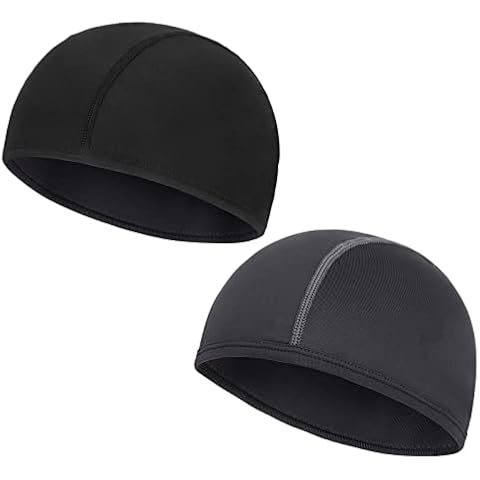 QKURT Ciclismo Skull Cap, 2pcs Respirable Verano Sombrero de Casco Correr Hat Gorra Calavera Ciclismo Gorro Deportivo Cover