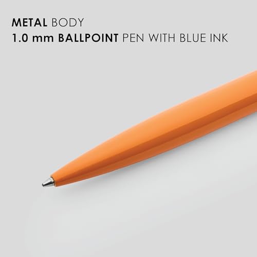 Image of myPAPERCLIP Executive Series A5 Diary & Pen Gift Set | Includes Classic Ball Pen & Softcover Notebook | 192 Pages, 80 GSM | Ideal Corporate, Office & Personal Gift | Orange