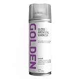 GOLDEN Gloss Archival Varnish, 10 oz. Aerosol Can, Professional Acrylic Varnish